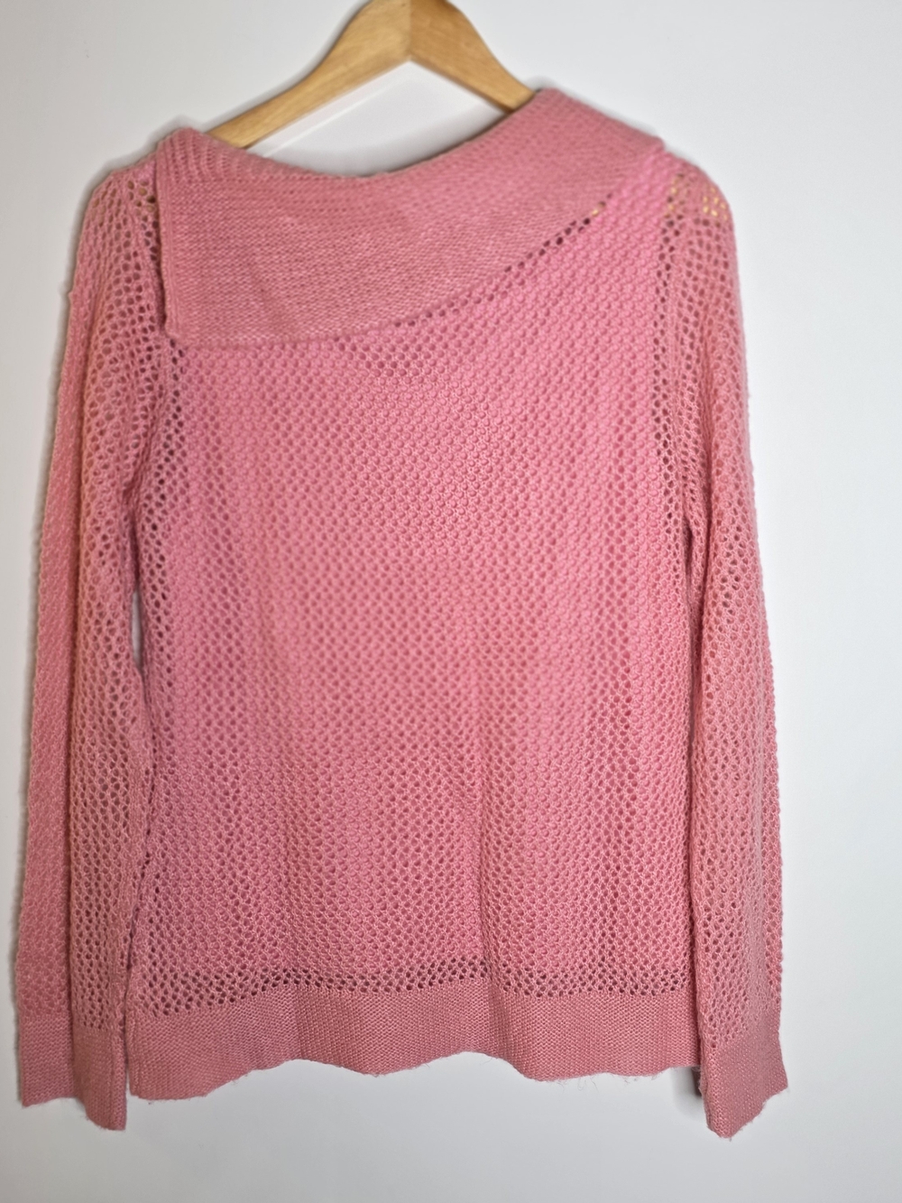 Style & Co Pink envelope neck Open-Knit Women's Sweater and built in tank under